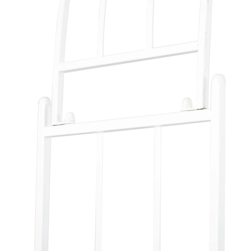 White Iron Contemporary Garden Arbor, 91" x 54" x 15"