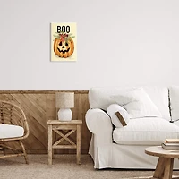 Stupell Industries Boo Seasonal Halloween Flowers Wall Plaque Art