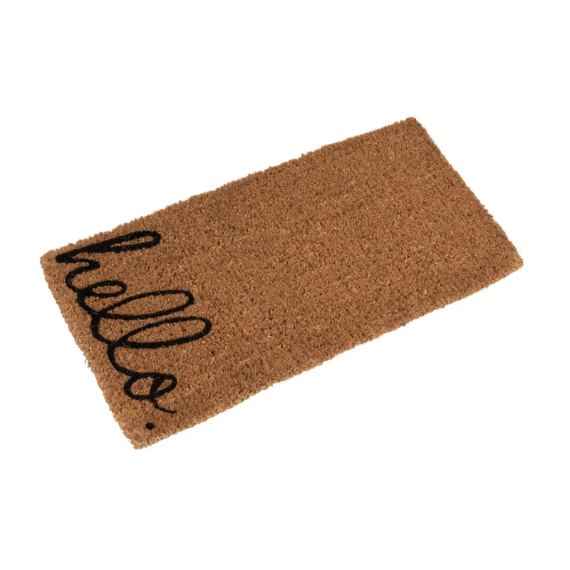 Hello Honey® Black & Brown Hello Natural Coir Doormat