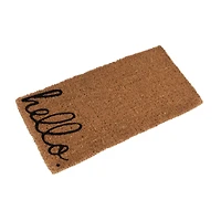 Hello Honey® Black & Brown Hello Natural Coir Doormat