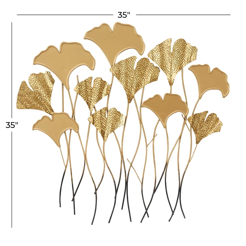 Gold Bohemian Nature Wall Decor, 35" x 1" x 35"