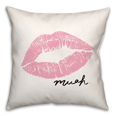 Muah Lips Throw Pillow