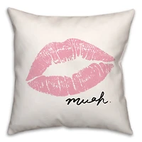 Muah Lips Throw Pillow