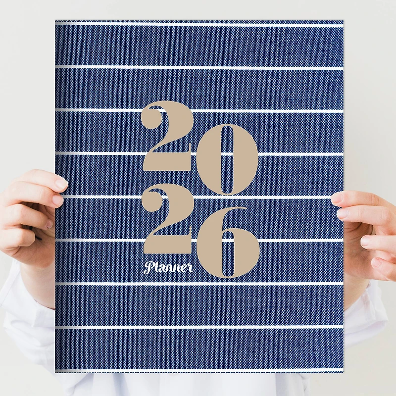 2026 Denim Large Monthly Planner