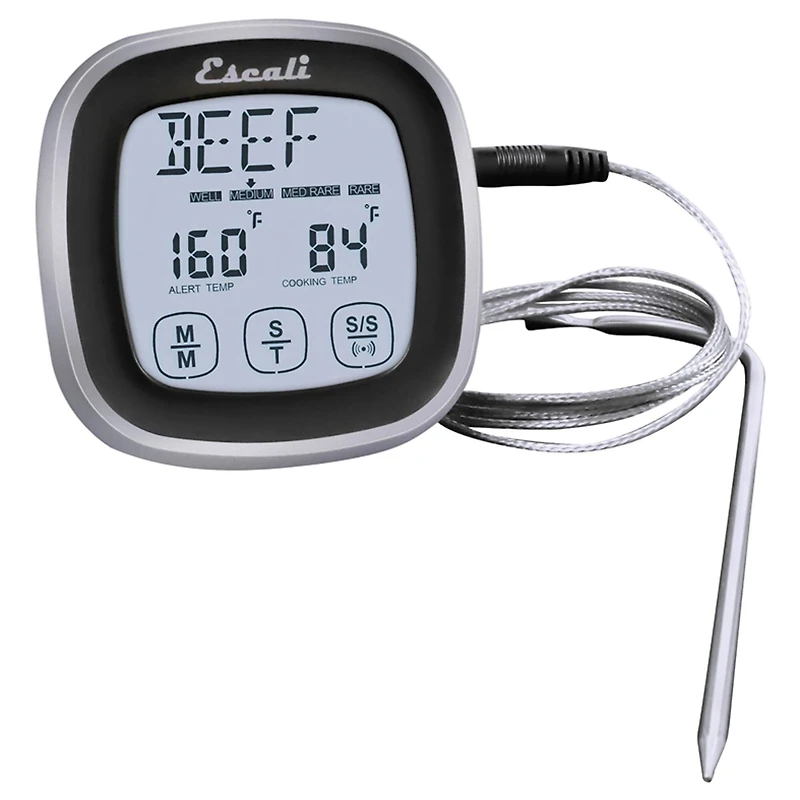 Escali Black Touch Screen Thermometer & Timer