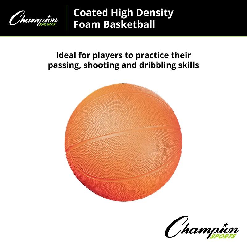 Champion Sports Size 3 Coated High Density Foam Basketball, 2ct.