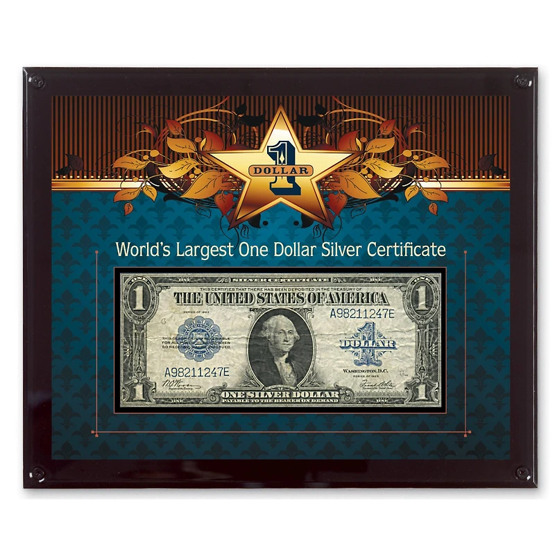 World's Largest Silver Certificate