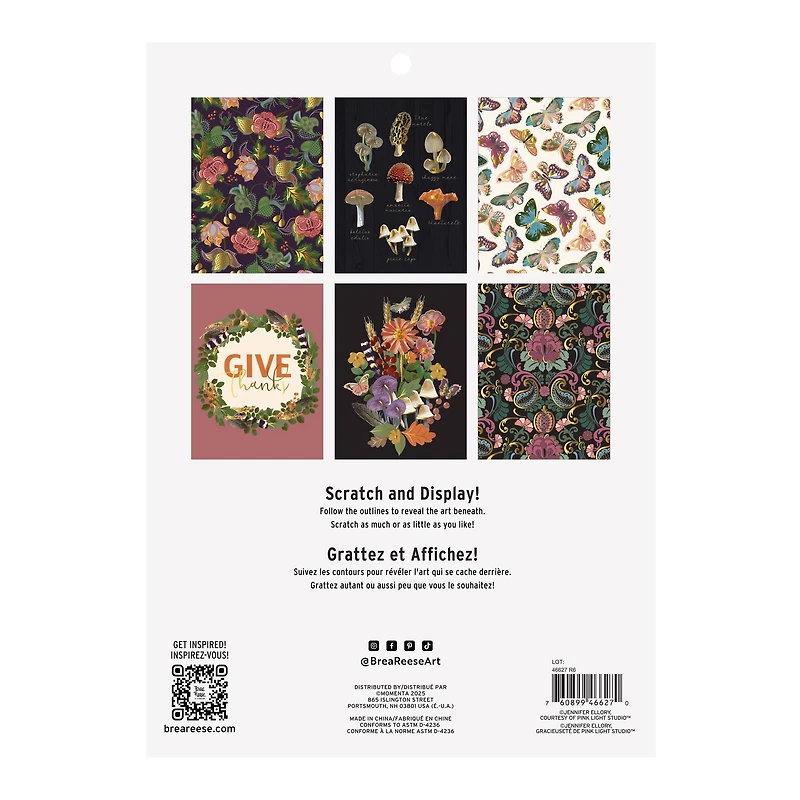 Brea Reese™ 9" x 12" Fall Icons Scratch Art Paper Pad