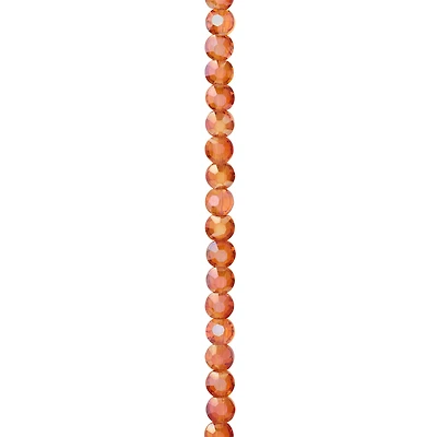 Orange Lentil Glass Beads, 6mm by Bead Landing™