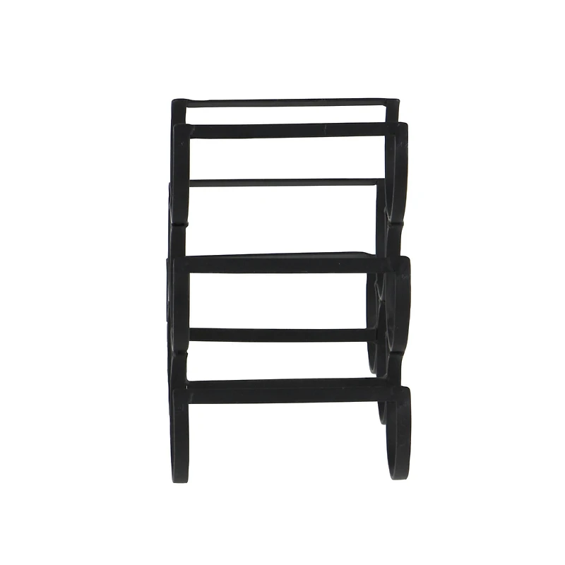 10" Black Metal Industrial Wine Holder Rack