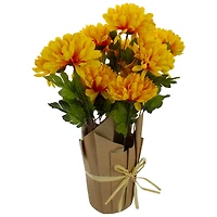 20" Yellow Fall Harvest Mum Plant In Pot