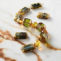Autumn Green Czech Glass Bead Mix, 11mm by Bead Landing™