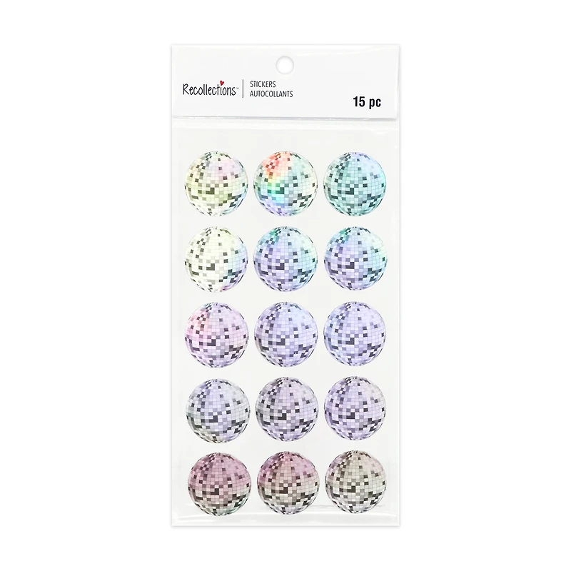 Holographic Silver Discoball Stickers by Recollections™