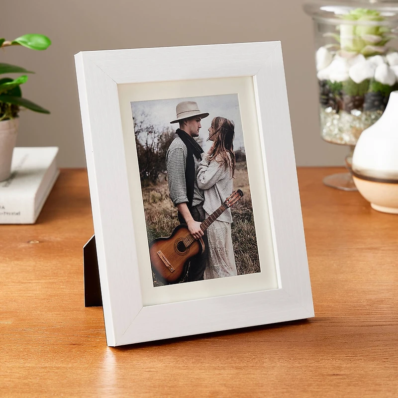 Simply Essentials™ 4" x 6" White Frame with Mat by Studio Décor®