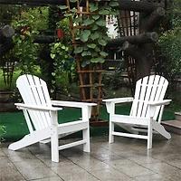 White All Weather Recycled Plastic Outdoor Adirondack Chair