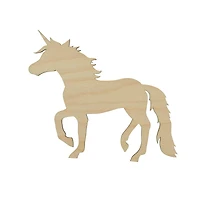 Essentials by Leisure Arts 24 Pack 6" x 4.75" Unicorn Flat Wood Shape
