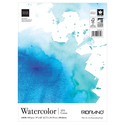 Fabriano® Studio Watercolor Fat Pad, 9" x 12"