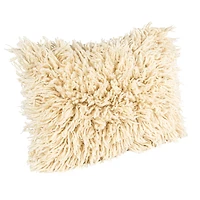 Hello Honey® White New Zealand Wool & Cotton Lumbar Pillow