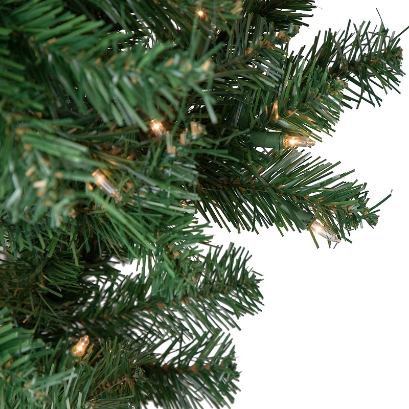 5.5ft. Pre-Lit Medium Upside Down Spruce Artificial Christmas Tree, Clear Lights