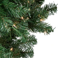 5.5ft. Pre-Lit Medium Upside Down Spruce Artificial Christmas Tree, Clear Lights