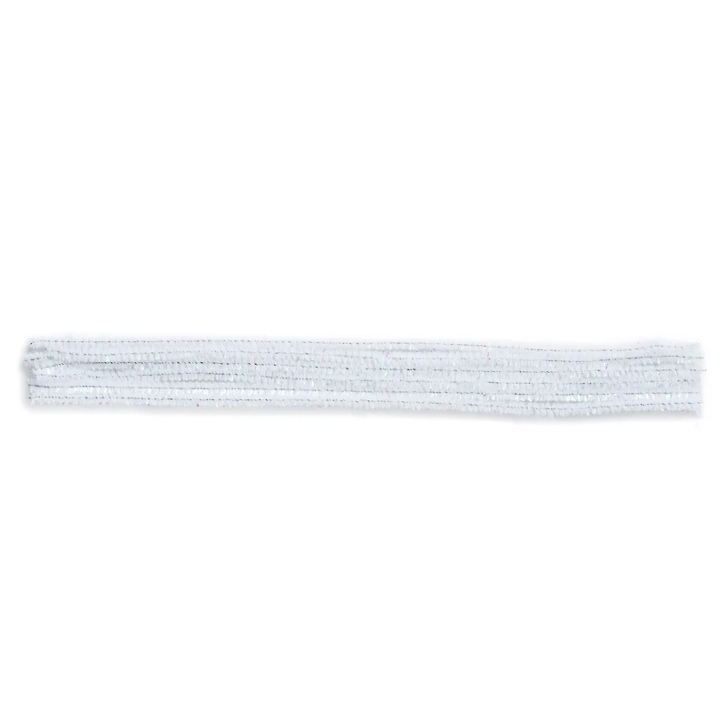 Iridescent White Chenille Pipe Cleaners, 25ct. by Creatology™