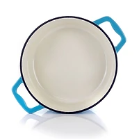 MegaChef Blue Enameled Cast Iron Casserole