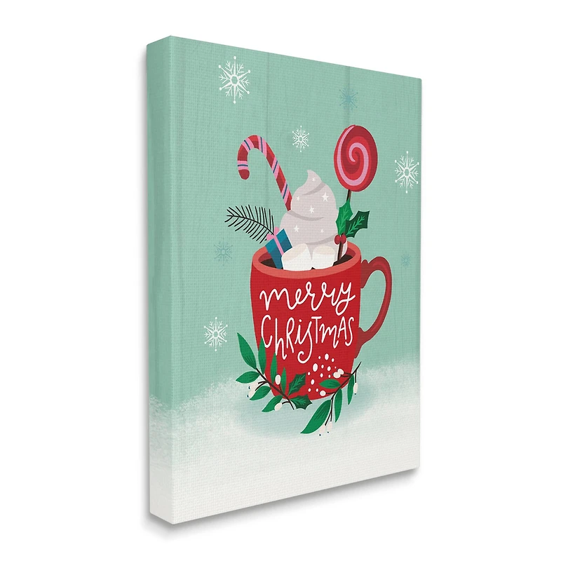 Stupell Industries Merry Christmas Warm Cocoa Canvas Wall Art