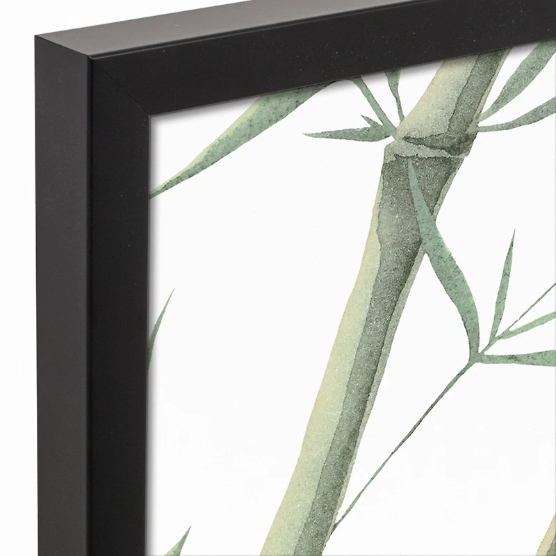 Enjoy the Silence Bamboo Black Framed Canvas