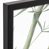 Enjoy the Silence Bamboo Black Framed Canvas