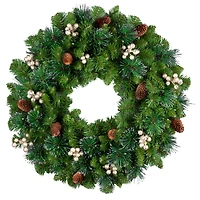 24" Crestwood® Clear Lights Pre-Lit Gold Spruce Wreath
