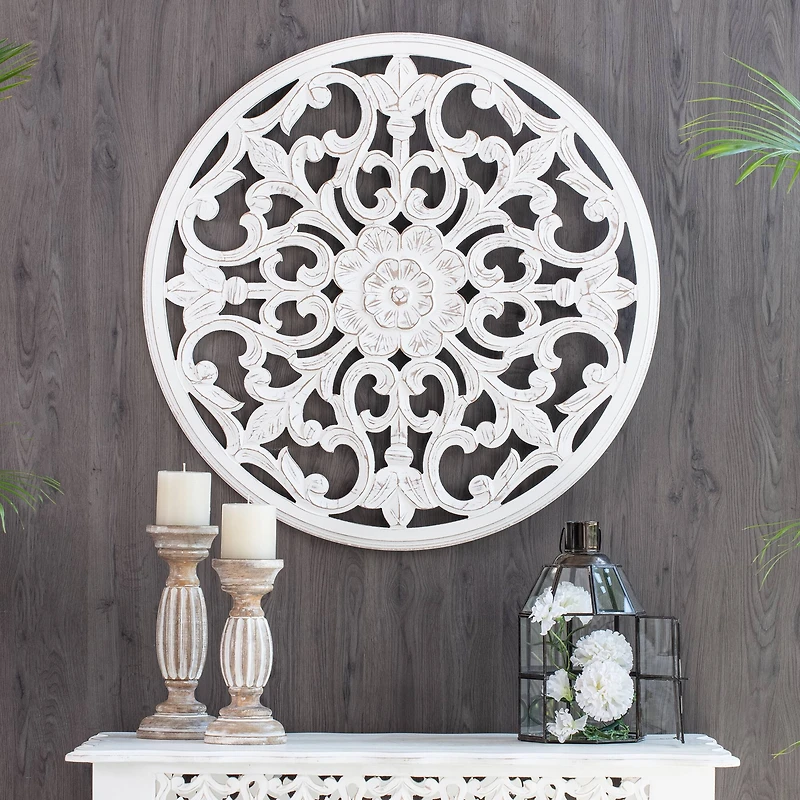 Habitat Bastia White Round Medallion