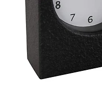 8.75" Textured Decorative Clock with Gold Accents Set