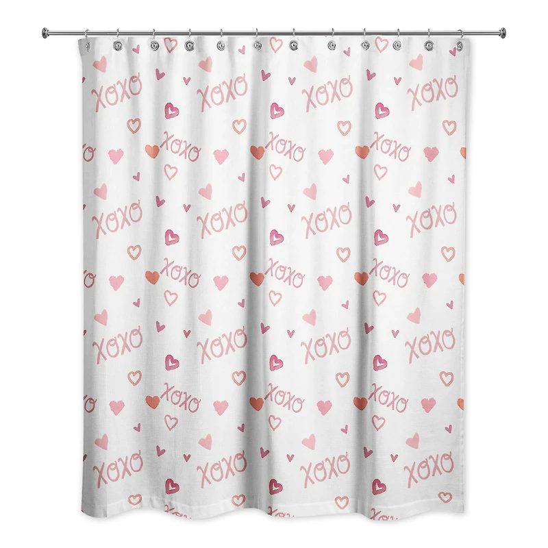 XOXO Pattern 71" x 74" Shower Curtain