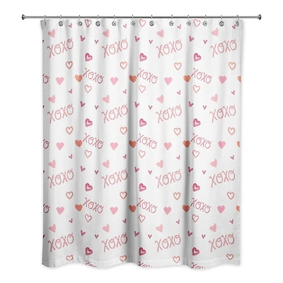 XOXO Pattern 71" x 74" Shower Curtain
