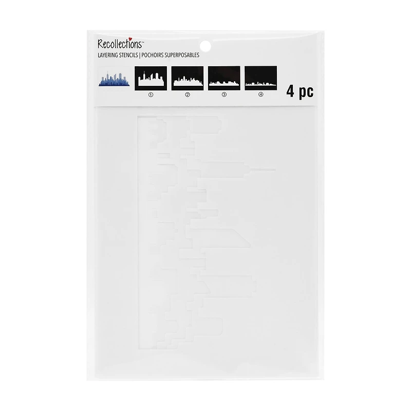 6" x 8" City Sky Print Stencil Set by Recollections™