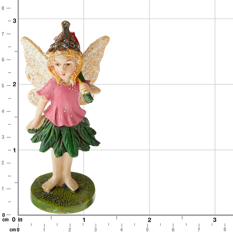 Miniature Standing Pixie with Flower by Make Market®
