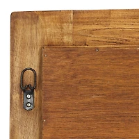 Brown Wood Rustic Wall Mirror 35" x 31"