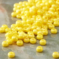 12 Pack: John Bead Lemon Drop Opaque Czech Glass Seed Beads, 6/0