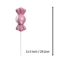 11.5" Pink Glitter Candy Globe Pick by Ashland®