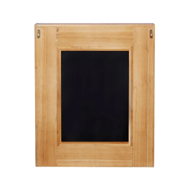 29" Brown Wood Farmhouse Wall Mirror
