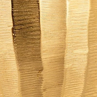 Hello Honey® 8.5" Gold Aureate Creased Metal Planter