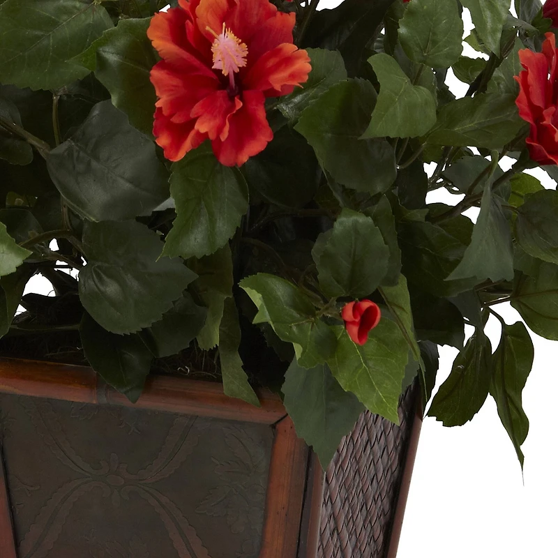 3ft. Hibiscus Topiary Plant in Decorative Planter