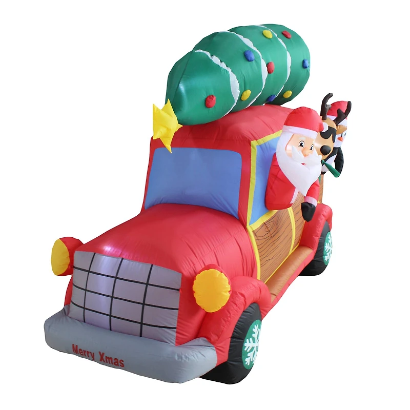 7ft. Inflatable Santa's Christmas Woody
