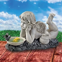 Design Toscano 18" Summertime Reflections Cherub Garden Statue