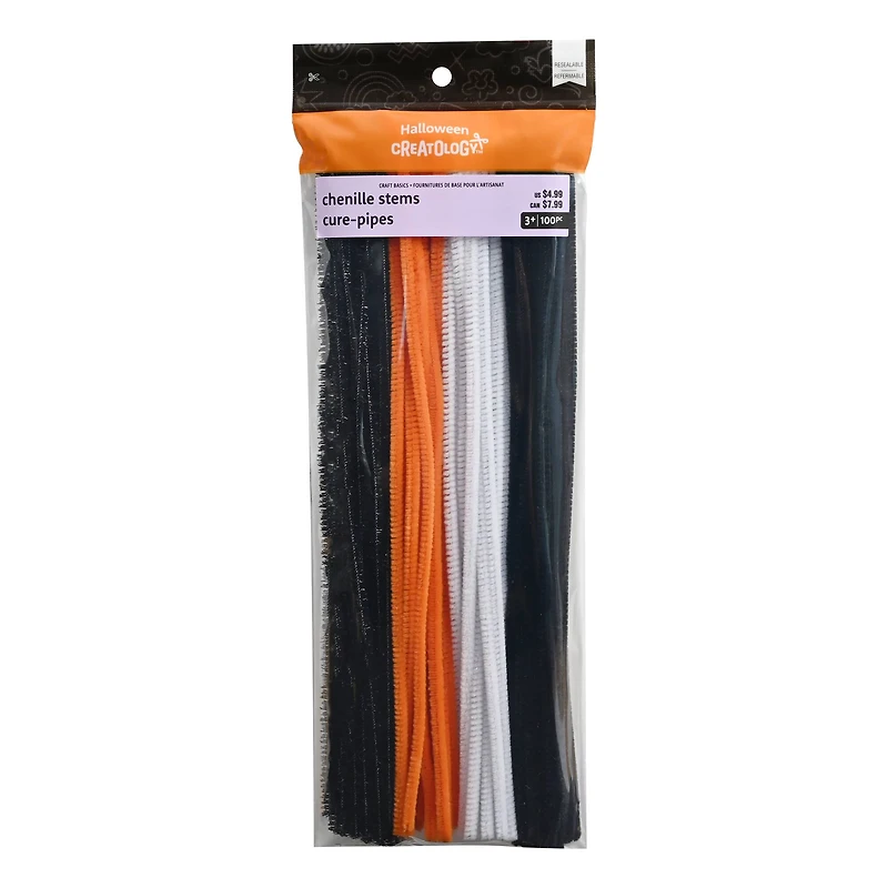 Traditional Halloween Chenille Stems, 100ct. by Creatology™