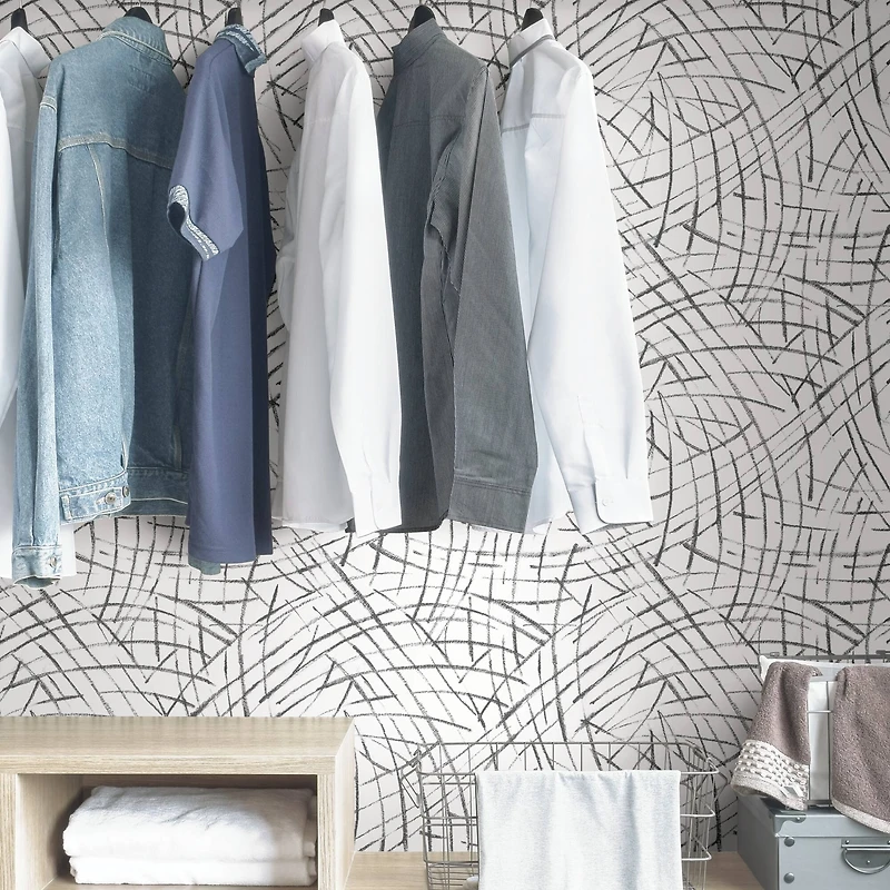 NuWallpaper Black Imprint Peel & Stick Wallpaper