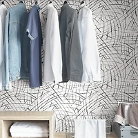 NuWallpaper Black Imprint Peel & Stick Wallpaper