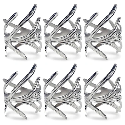 DII® Antique Silver Branch Napkin Rings, 6ct.