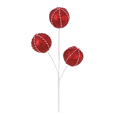 11.75" Red Ball Ornament Pick by Ashland®