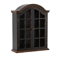 Black Traditional Wall Shelf, 22" x 8" x 28"